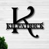 Personalized Metal Sign Custom Last Name Sign Family Name Sign Metal Wall Art Split Monogram Personalized Wedding Gift