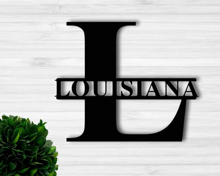 Custom Family Name Metal Sign, Initial Sign, Metal Monogram Sign, Door Hanger, Last Name Sign, Metal Wall Art, Metal Decorative Wall Art