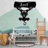 Monkey Nursery Name Sign, Custom Nursery Sign, Kids Name Sign, Monkey Wall Art, Monkey Sign, Kids Bedroom Door Hanger, Boy Bedroom Name Sign