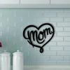 Mothersday Heart Sign, Mothersday Gif, Gift For Mom, Metal Mom Sign, Mothersday Gift ,