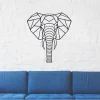 Elephant Geometric Metal Wall Art, Elephant Wall Decor, Metal Wall Decor, Home Decor, 013