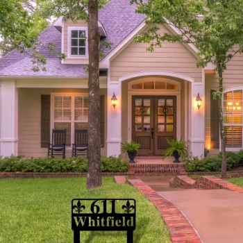 Lawn Address Monogram Metal Sign, Custom Address Sign, Address Sign For Home, Housewarming Gift, Custom Address Lawn Sign For Home, Realtor