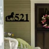 Horse Sign, Horse Address Sign, Farm Animal Numbers, Farm Address Sign, Barn Sign, Metal Address Sign