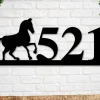 Horse Sign, Horse Address Sign, Farm Animal Numbers, Farm Address Sign, Barn Sign, Metal Address Sign