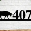 Bull Sign, Bull Address Sign, Farm Animal Numbers, Farm Address Sign, Barn Sign, Metal Address Sign