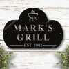 Personalized Grill Sign, Custom Bbq Sign, Metal Bbq Sign, Metal Grill Sign, Personalized Bbq Sign, Grill Sign Metal Wall Art, Fathers Day