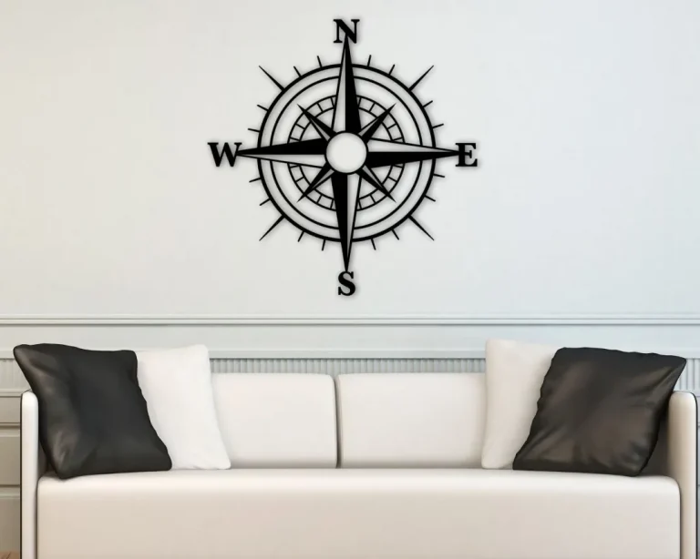 North Star Compass Wall Art, North Star Wall Art, Star Compass For Wall, Vintage Metal Wall Art, Custom Rustic Compass, North Start Compass