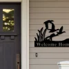 Metal Welcome Sign, Outdoor Welcome Sign, Housewarming Gift, Realtor Closing Gift, Welcome Sign, Home Metal Welcome Sign, Wedding Gift Ideas