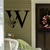 Fleur De Lis, Last Name Monogram, Monogram Door Hanger, Wedding Monogram, Initial Sign, Wall Art, Metal Monogram, Door Hanger