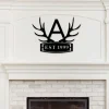 Customized Deer Sign Wildlife Monogram, Deer Hunter Gift, Deer Camp Sign, Christmas Gift For Him, Deer Name Metal Sign, Established Sign