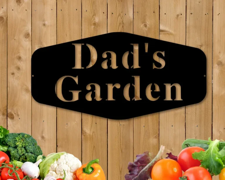 Dads Garden Sign, Gift For Dad, Custom Garden Sign, Gardener Gift, Personalized Garden Sign, Garden Decor, Garden, Metal Garden Sign, Yard