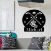 Custom Name Sign, Personalized Hockey Name Sign, Personalized Metal Name Sign, Hockey Wall Hanger, Nursery Decor, Sports Home Decor, Gift