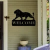 Lion Welcome Sign, Metal Lion Sign, Welcome Sign, Front Door Welcome Sign, Welcome Sign Front Porch, Welcome Sign Front Door, Metal Welcome