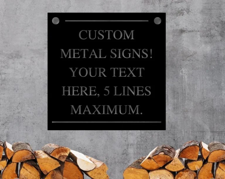 Custom Metal Sign, 5 Lines, Custom Sizes, Metal Sign, Indoor, Outdoor, Family Sign, Greeting Sign, Gift, Housewarming Gift