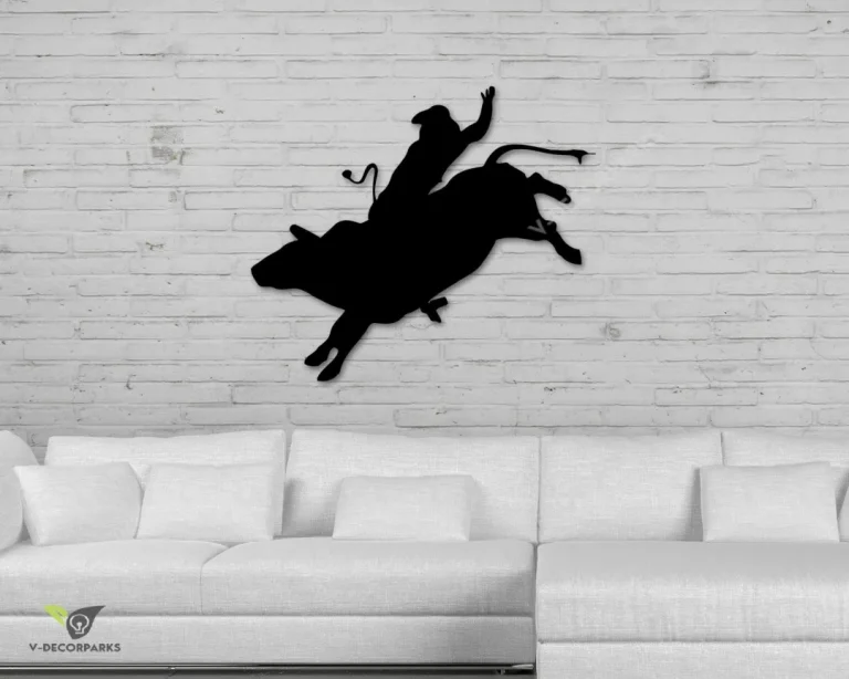 Rodeo Decor, Bucking Bull, Bucking Horse, Cowboy Decor, Ranch Sign, Horse Riding Sign, Rodeo Sign, Metal Rodeo Wall Art, Horse Sign, Cowboy