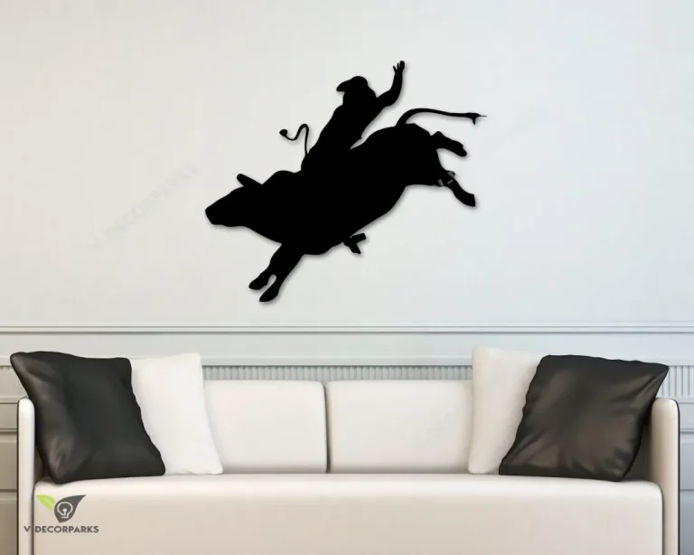 Rodeo Decor, Bucking Bull, Bucking Horse, Cowboy Decor, Ranch Sign, Horse Riding Sign, Rodeo Sign, Metal Rodeo Wall Art, Horse Sign, Cowboy