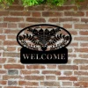 Owl Welcome Sign, Owl Decor, Farmhouse Decor, Owl Wall Hanging, Owl And Flower Decor, Owl Wall Art, Metal Welcome Sign, Welcome Sign, Porch