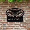 Owl Welcome Sign, Owl Decor, Farmhouse Decor, Owl Wall Hanging, Owl And Flower Decor, Owl Wall Art, Metal Welcome Sign, Welcome Sign, Porch