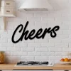 Cheers Bar Sign, Cheers Sign Decor, Cheers Sign, Mother's Day Gift, Wine Gifts, Bar Sign, Cheers Word Metal Wall Sign