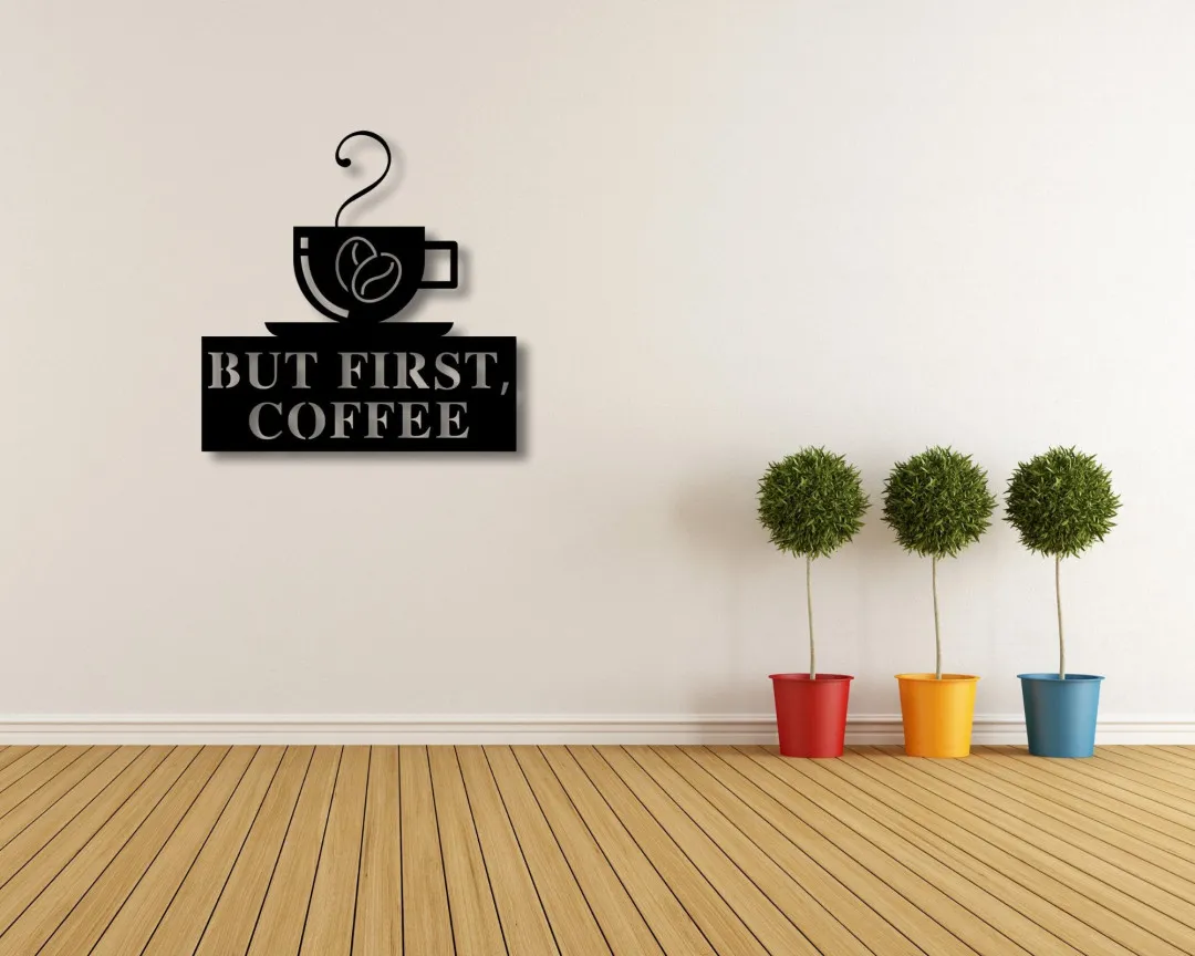 il_fullxfull.2385830203_9j5i_1024x1024_2x_1ef1b54e-4119-4e7b-81cf-68f40a027503.webp Coffee Sign Metal, Coffee Sign For Kitchen, Coffee Sign, Decor, Kitchen Coffee, Wall Art, Steel, But First Coffee Sign, Kitchen Wall Decor