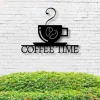 Coffee Time Sign, Metal Coffee Sign For Kitchen, Coffee Sign Decor, Coffee Decor, Steel, Coffee Time Sign Kitchen Wall Decor, Wall Decor