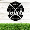 Father's Day Gift For Dad, First Fathers Day Gift, Custom Metal Sign, Fire Department Home Decor, Gift From Wife, Gift From Daughter, Father