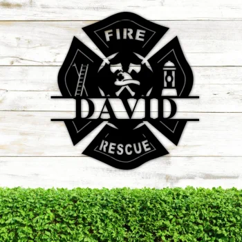 Father's Day Gift For Dad, First Fathers Day Gift, Custom Metal Sign, Fire Department Home Decor, Gift From Wife, Gift From Daughter, Father