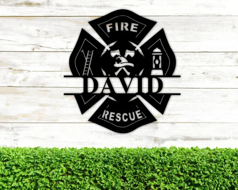 Father's Day Gift For Dad, First Fathers Day Gift, Custom Metal Sign, Fire Department Home Decor, Gift From Wife, Gift From Daughter, Father