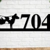 Cow Sign, Cow Address Sign, Farm Animal Numbers, Farm Address Sign, Barn Sign, Metal Address Sign