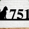 Cat Sign, Cat Address Sign, Cat Lover, Cat Address Sign, Cat Sign, Metal Address Sign, Cat Address Numbers, Cat Sign