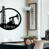 Personalized Oil Field Door Hanger. Oil Rig Metal Art, Gift For Oil Field Worker, Rustic Metal Wall Art, Oil Field Sign, Derrickhand Gift