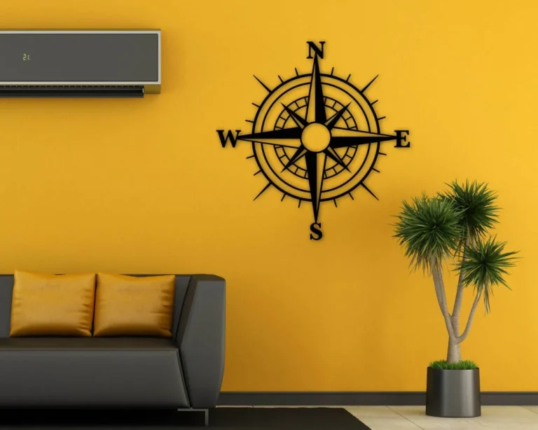 North Star Compass Wall Art, North Star Wall Art, Star Compass For Wall, Vintage Metal Wall Art, Custom Rustic Compass, North Start Compass