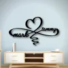 Personalized Infinity Heart Metal Sign, Infinity Sign, Custom Family Sign, Metal Infinity Symbol, Wedding Gifts