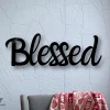 Blessed Metal Wall Art In Script, Blessed Metal Wall Art, Blessed Sign, Blessed Sign In Script, Blessed Metal Script, Blessed Metal Sign