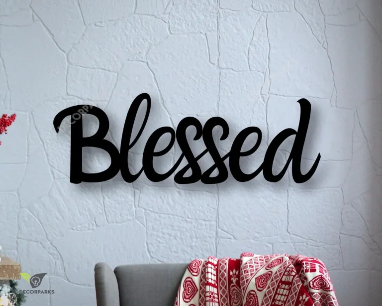 Blessed Metal Wall Art In Script, Blessed Metal Wall Art, Blessed Sign, Blessed Sign In Script, Blessed Metal Script, Blessed Metal Sign