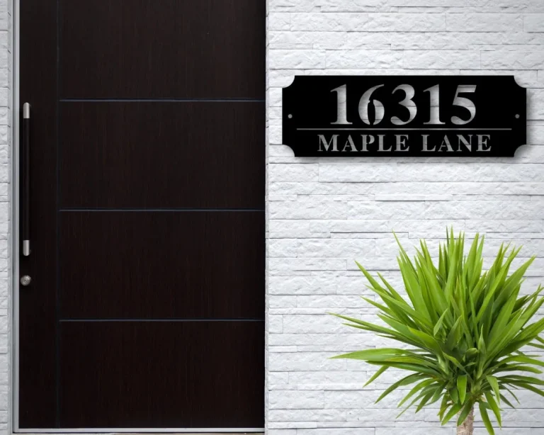 Metal House Numbers, House Number Plaque, Metal Address Numbers, Address Plaque, Front Porch Decor, Porch Signs, Metal Signs