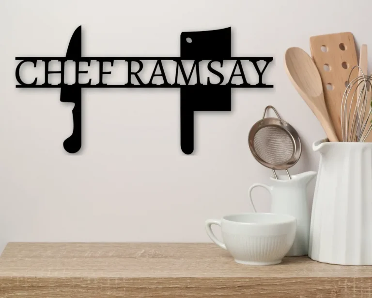 Custom Chef Sign. Chef Metal Sign, Metal Art, Cooking Decor, Cuisine Decor, Restaurant Decor, Outdoor Art, Kitchen Decor, Metal Sign, Name