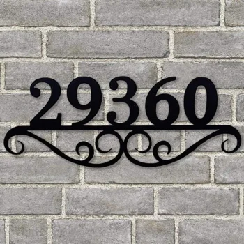Simple Scroll, Decorative, Metal Sign, Personalized, Wedding Gift, Housewarming Gift, Address, Weatherproof, Cut Metal Sign