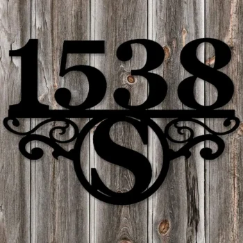 Monogram, Decorative, Metal Sign, Personalized, Wedding Gift, Housewarming Gift, Address, Weatherproof,