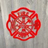 Fire Dept Metal Sign Cutout, Cut Metal Sign, Wall Metal Art