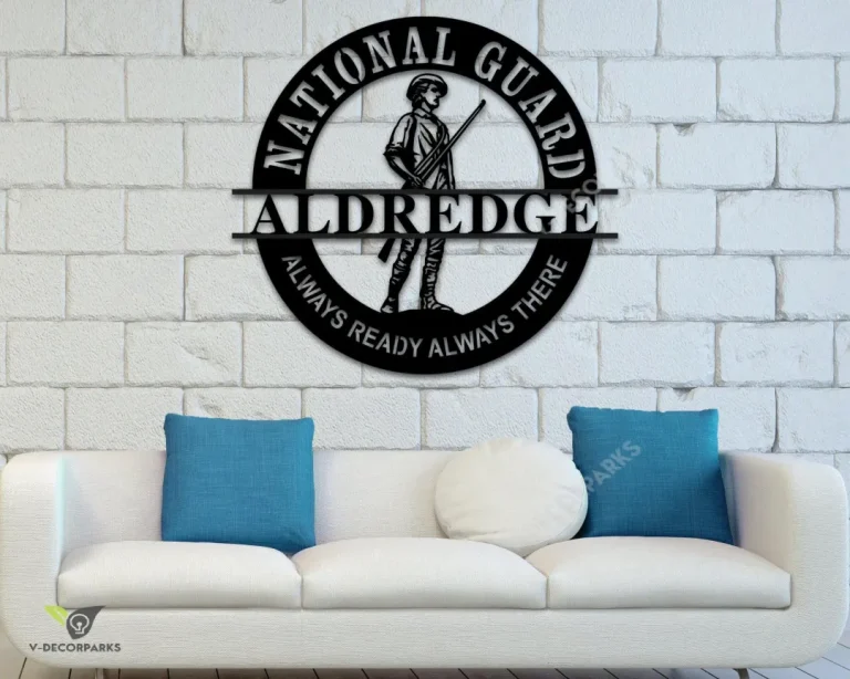 Personalized National Guard Metal Sign, Sign For National Guard Officer, Custom Gift For Soldier, National Guard Name Sign, Personalized