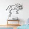 Geometric Bison Wall Hanging, Geometric Woodland Buffalo Bison Animal Wall Decor, Buffalo Art