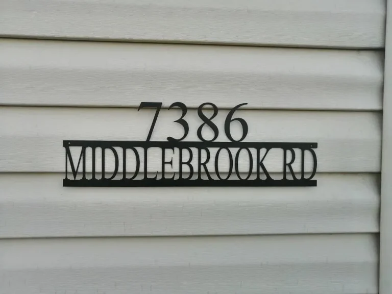 Metal Address Sign For House, Address Plaque, Front Porch Decor, Metal Signs, Metal Address Numbers, 18 Gauge