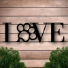 Metal Dog Love Sign, Dog Lovers Metal Wall Art, Metal Dog Home Decor, Dog Metal Wall Hanging, Metal Sign, Pet Sign