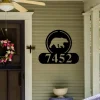 Bear Address Sign, Bear Metal Sign, Metal Bear Sign, Bear Decor, Polar Bear Sign, House Number Plaque, Metal Sign, Bear Sign