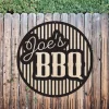 Bbq Sign, Metal Sign, Metal Letter Sign, Bbq, Name Sign,family Sign, Circle Sign, Last Name Sign Bbq Name Sign