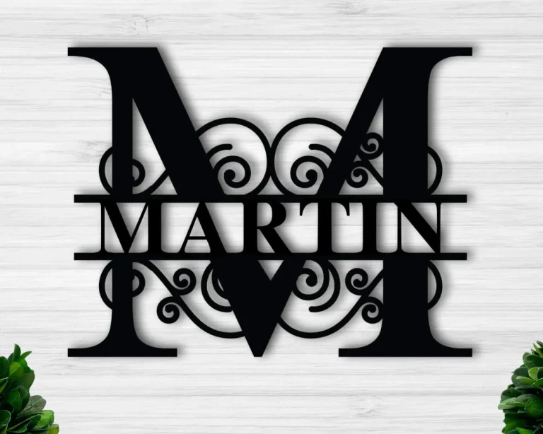 Personalized Family Name Metal Sign, Metal Name Sign, Metal Sign For Home, Metal Signs With Last Names, Front Porch Sign
