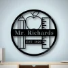 Personalized Teacher Sign For Classroom, Teacher Gifts With Name, Teacher Appreciation Gift, Classroom Decor, Teacher Apple Sign, Metal Sign