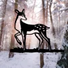 Metal Deer Buck Or Doe Silhouette - Home & Garden Decor - Metal Cutout Garden Art For Wedding, Anniversary Or Housewarming Gift