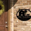 Metal Address And Name Sign For House, Address Plaque, Farm Gate Sign, Metal Address Numbers, Address Plaque, Front Porch Decor, Metal Signs